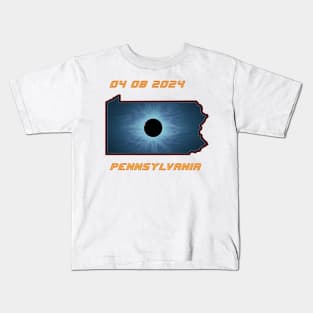 Pennsylvania 2024 Total Solar Eclipse Kids T-Shirt